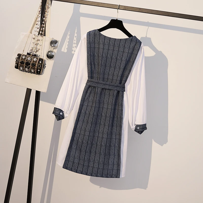 Осень 2009 Новые женские платья большого размера Корейская версия цветные средней