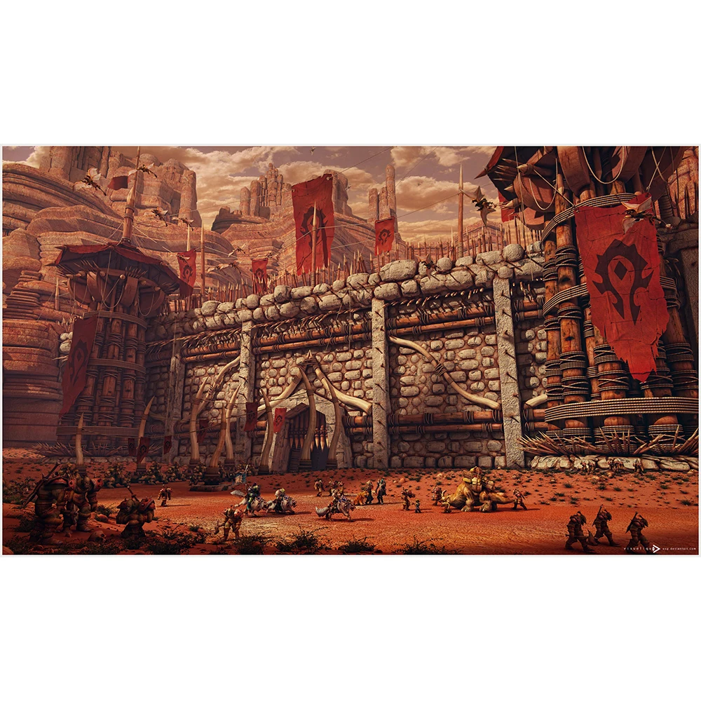 Лучшее качество 2 мм толстый Настольный коврик игра WOW orgrimmar игровой настольные