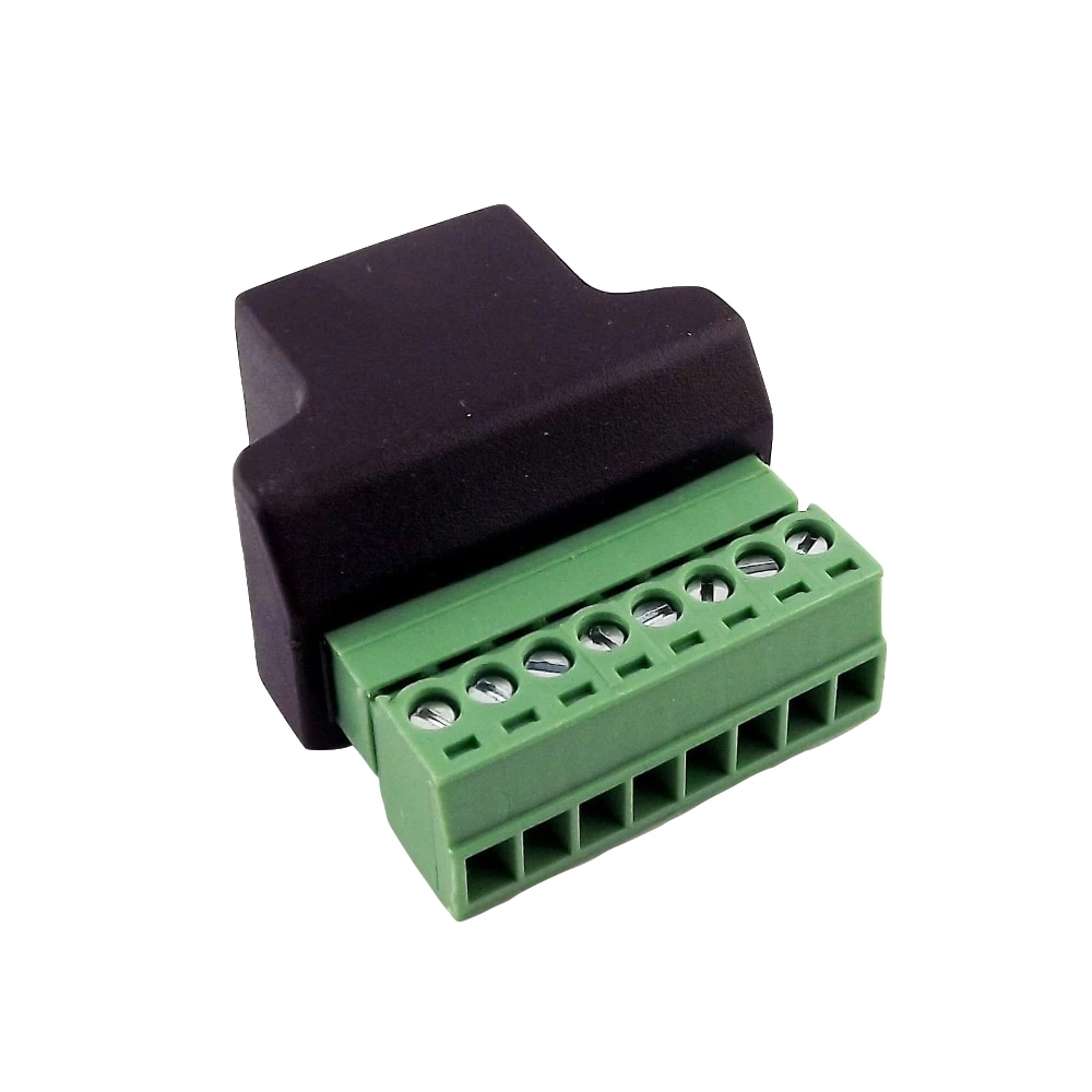 1 шт. Ethernet RJ45 8P8C CAT Female to AV винтовой терминал 8 Pin ADSL видео Коннектор адаптер