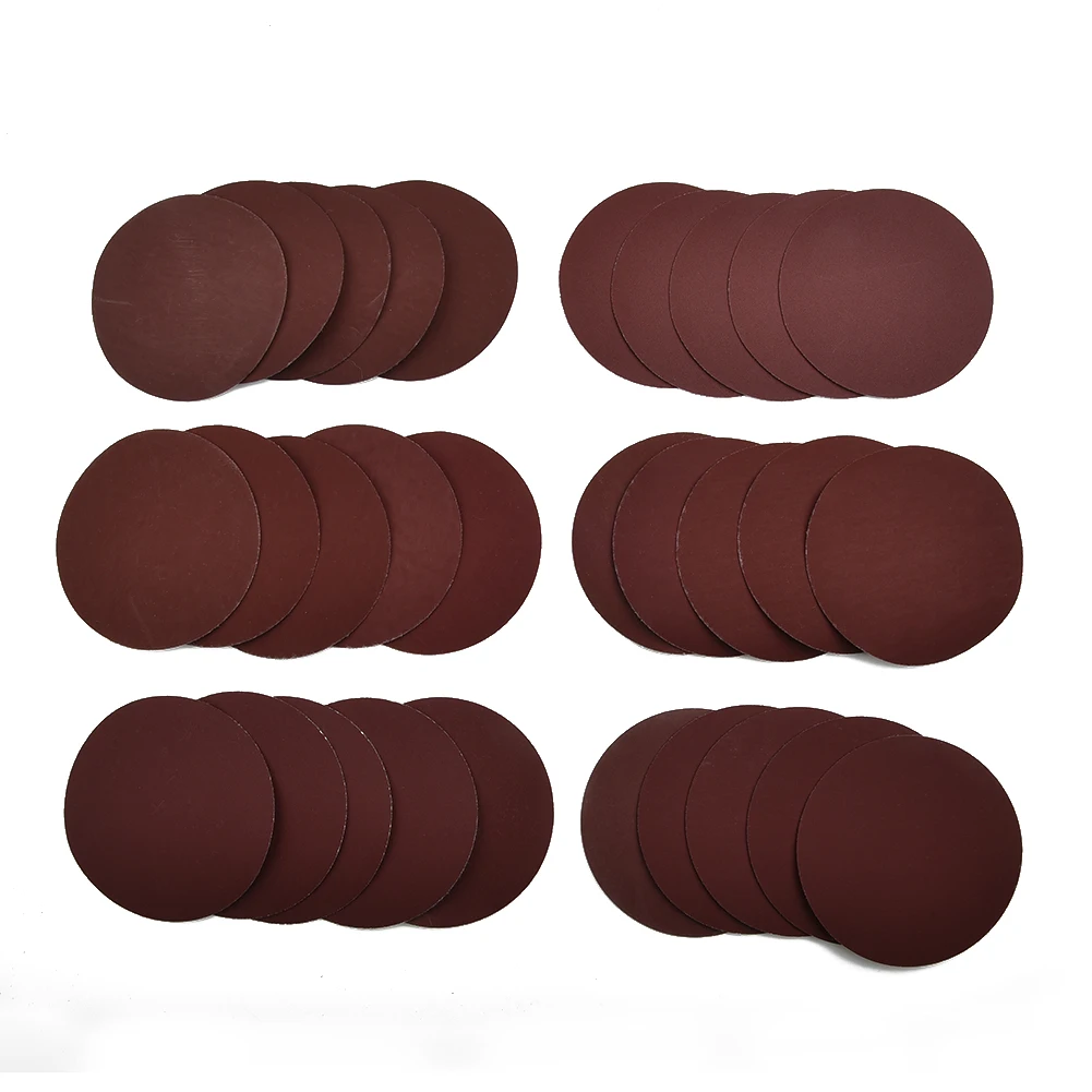 

30pcs 4" 100mm Sander Disc 320/400/600/800/1000/1500 Grit Sanding Polishing Pad Flocking Power Tools Accessories