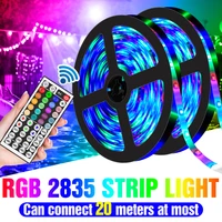 2835 rgb light strip led 12v flexible ribbon lamp colorful backlight bulb 5m 10m 15m 20m tv background lighting us eu uk plug