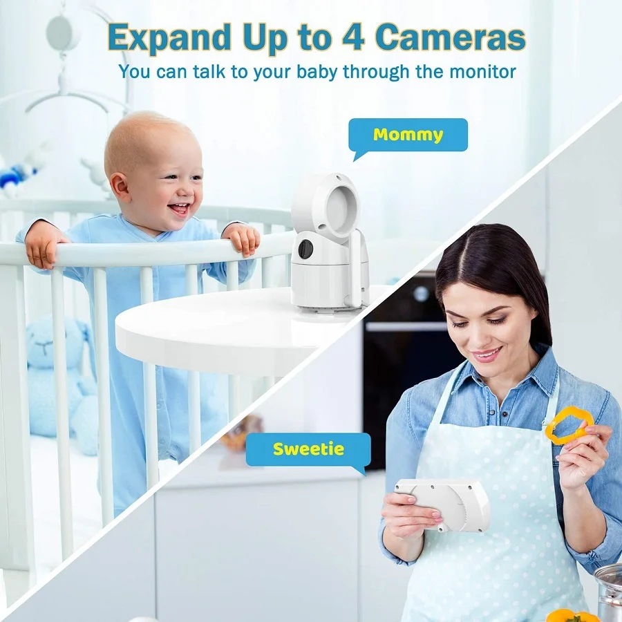 Детская камера видеонаблюдения Baba eletronics ЖК дисплей 3 5 дюйма ИК ночное видение