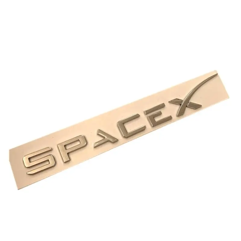 

20sets/lot ABS Plastic Body Paste Modified SpaceX Rear Elevation Performance Label Spacex Auto Emblem Badge Sticker Logo 3D