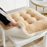 winter warm chair seat cushions lambswool thicken butt mat for dinning patio office home soft cushion pad for adults home decor