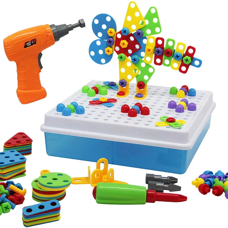 

Electric Drill Set Toy Early Education Drill Game (193 Pieces)