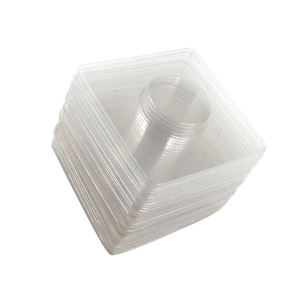 

50 Pcs/Set Clear Lash Trays Plastic Mink Lashes Holder Eyelash Rectangle Tray For Eyelash Packaging Box Case