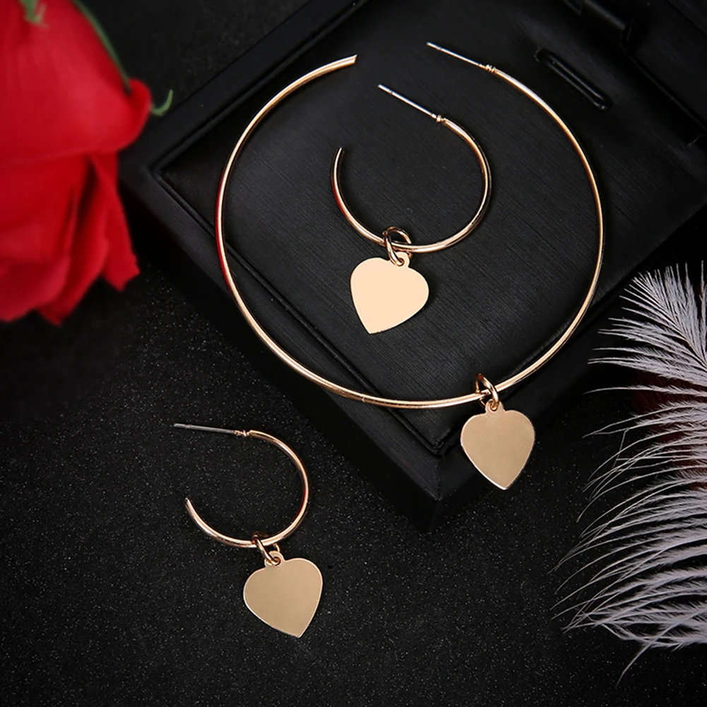 3 шт./компл. модные женские серьги-кольца в форме сердца вечерние ювелирные