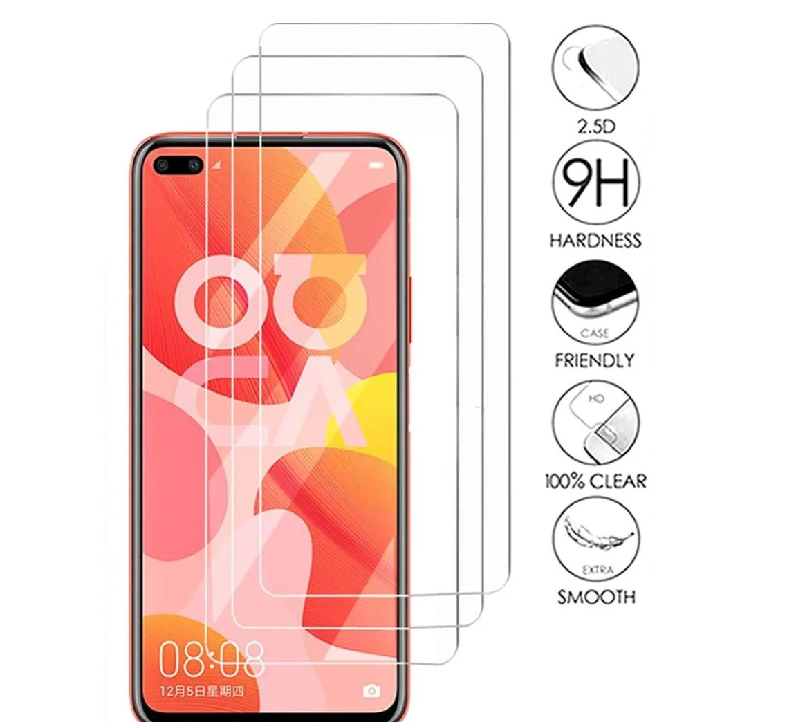 

Закаленное стекло для Huawei Nova 6 5G 9H 2.5D пленка Взрывозащищенная прозрачная защитная пленка для экрана