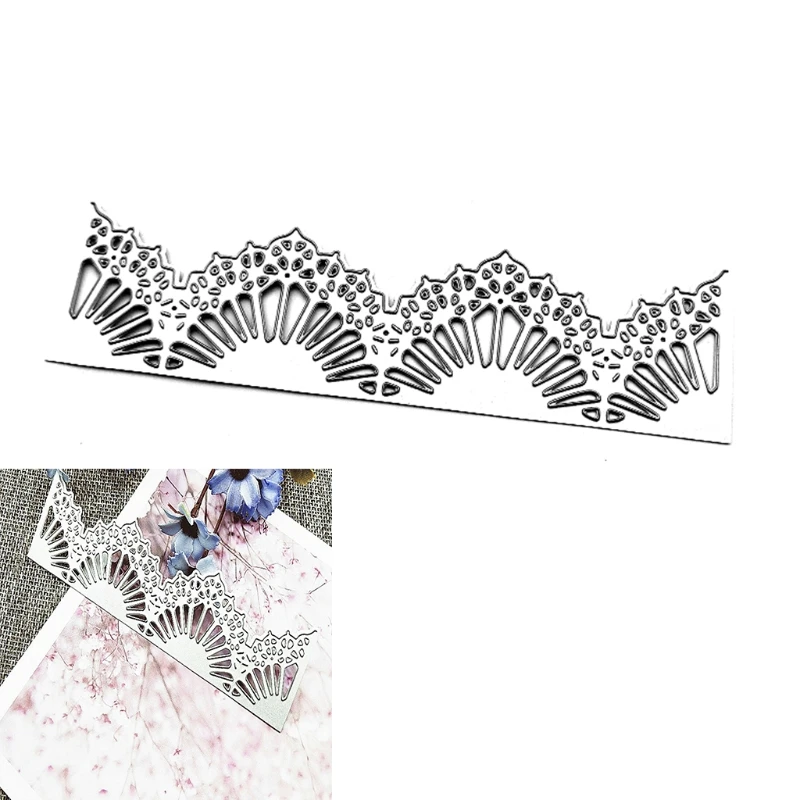 

2021 New Fan Frame Metal Cutting Dies Stencil Scrapbooking DIY Album Stamp Paper Card Embossing Decoration