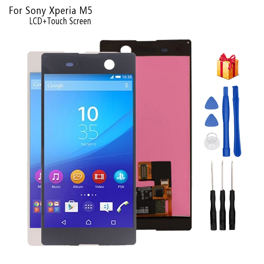 

For Sony Xperia M5 LCD Display Touch Screen Frame Digitizer Assembly E5603 E5606 E5653 For SONY M5 LCD Replacement Parts LCD