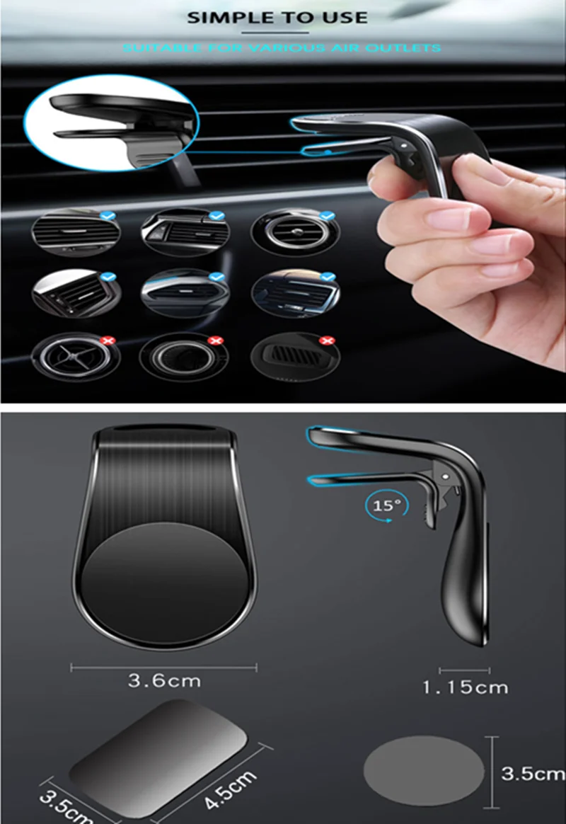 

1Pcs Magnetic general purpose mobile phone stand vent stand GPS mobile phone stand stand stand box for all mobile phones