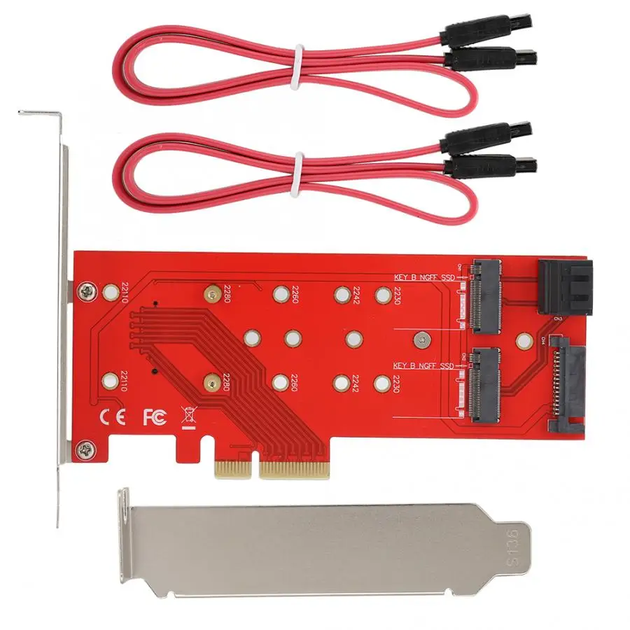 PCI-E от 4X до M.2 B/M Адаптер ключа преобразователь Райзер карты с богатыми