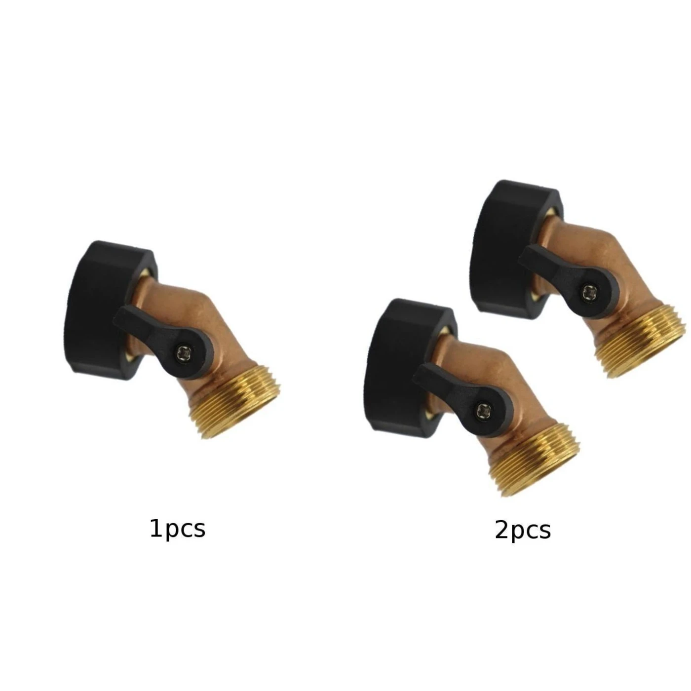 

1/2PCS Brass Shut Off Valve Gooseneck Garden Water Tap Garden Hose Shut Off Valves With Adjustable Flow Control