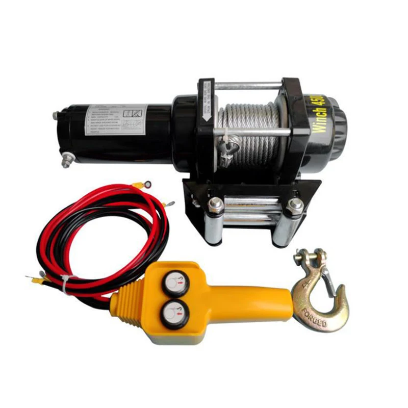 3000 lbs 12V 24V vehicle self-rescue off-road winch off-road vehicle winch electric winch for vehicle crane