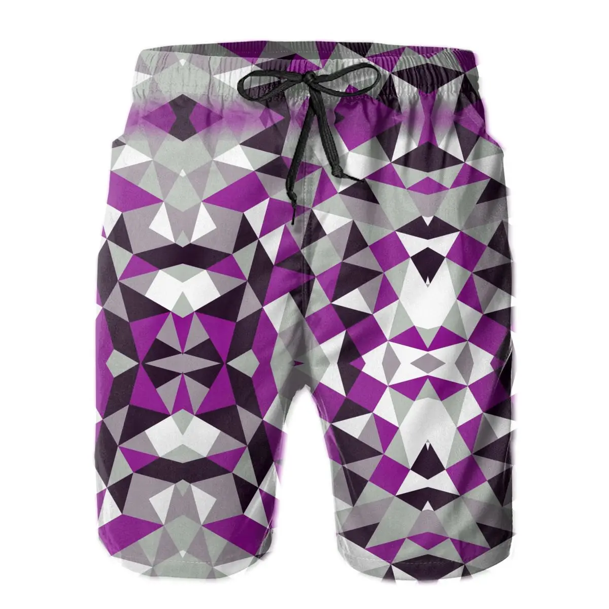 

Causal Breathable Quick Dry Nerd R333 Loose Ace Pride Tilted Geometric Shapes Collage Male Shorts