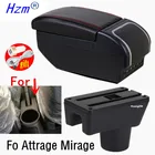 Подлокотник для Mitsubishi Attrage Mirage, вращающийся контейнер для хранения в большом пространстве с подстаканником и пепельницей