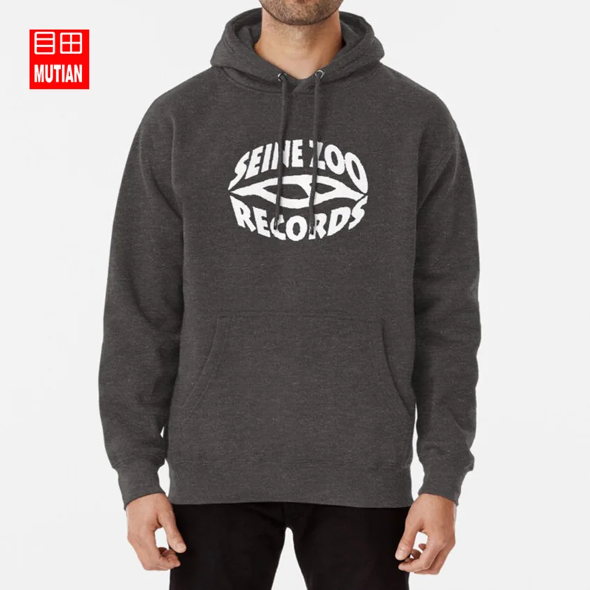 darkgrey-hoodie Seine zoo records толстовки nekfeu логотип альбом концерт seine zoo records - Цвет: darkgrey-hoodie