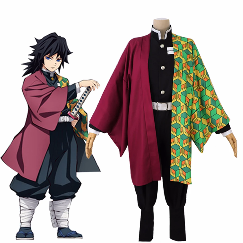 Аниме Demon Slayer Kimetsu no Yaiba Tomioka Giyuu костюм для косплея японское кимоно униформа женщин