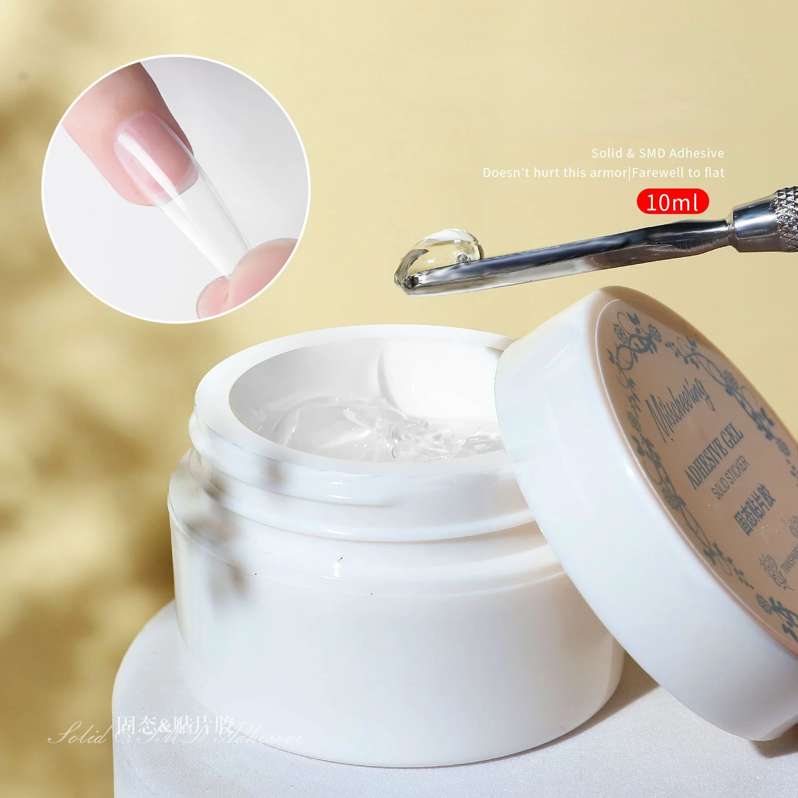 

1 Box 10ml Solid Nail Tips Gel Nail Polish for Nails Extension Stick Rhinestone Carved Soak Off UV LED Nail Art Gel Varnish Tool