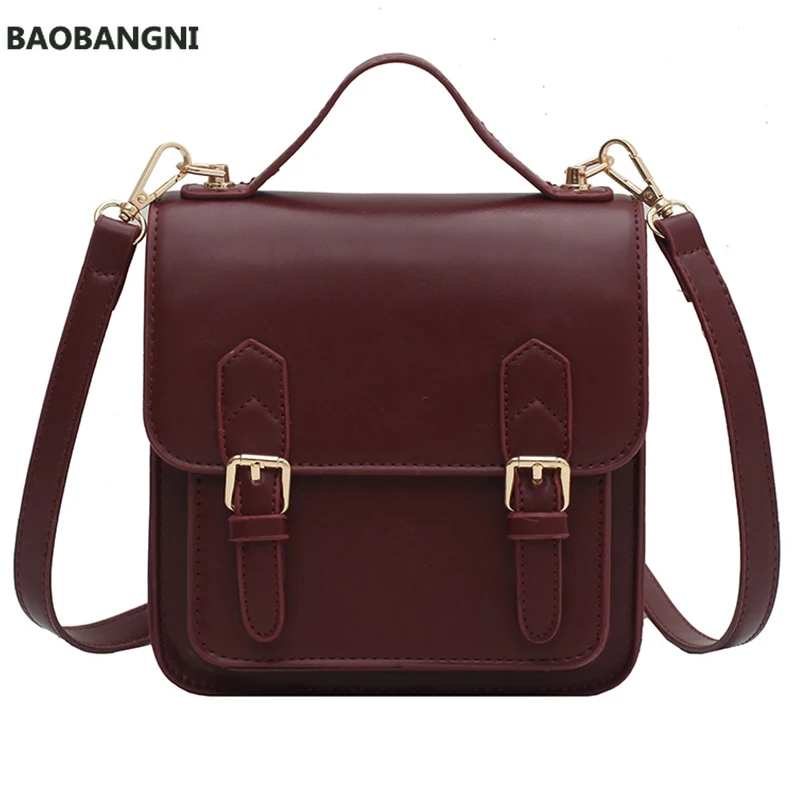 

Elegant Female Solid color Tote bag New High quality PU Leather Women's Designer Handbag Vintage Shoulder Messenger Bag