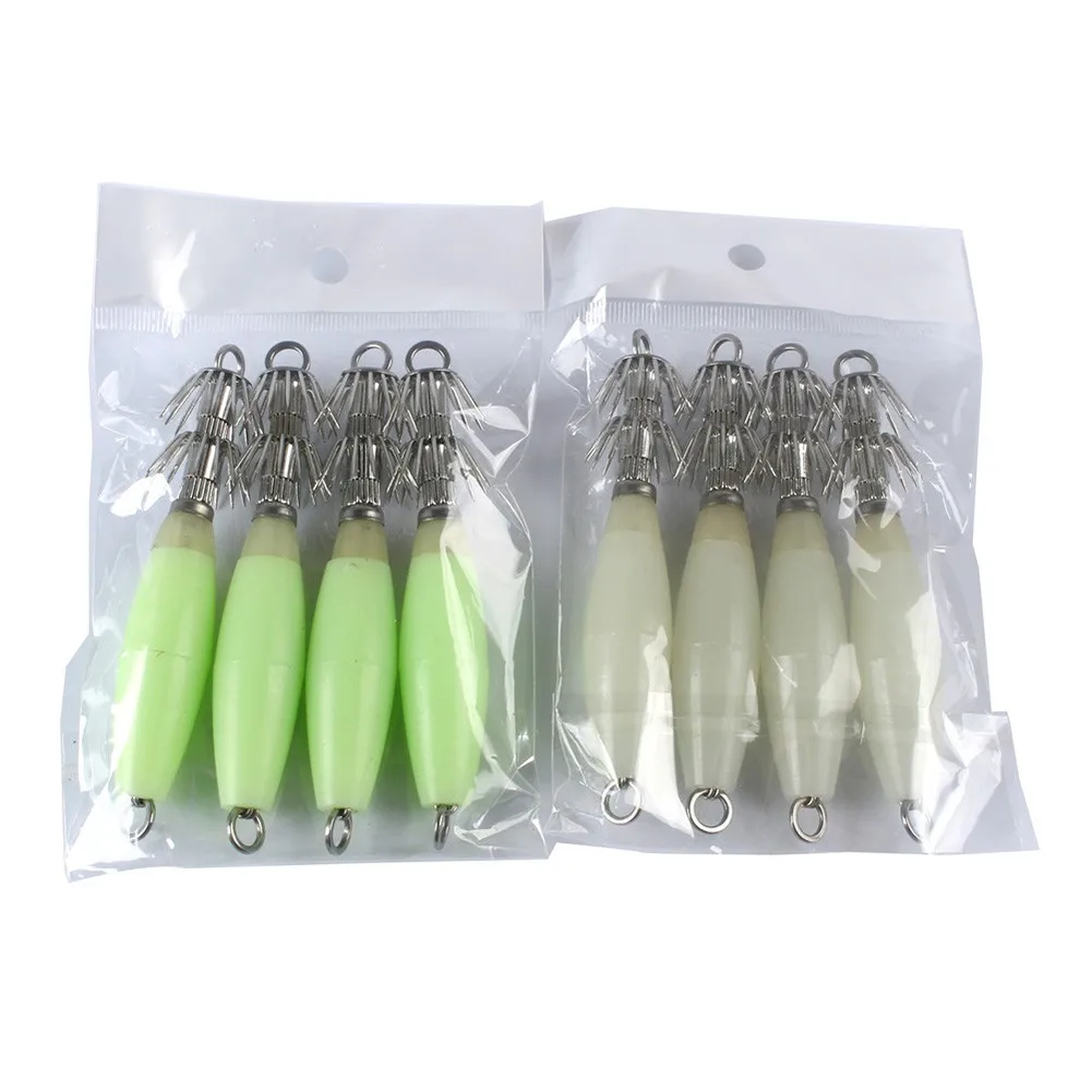 1Pcs Hard Fishing Lure 6cm/60g Squid Jig Hook Crank High Carbon Steel Hook Octopus Crank Artificial Jigs Cuttlefish Shrimp Bait