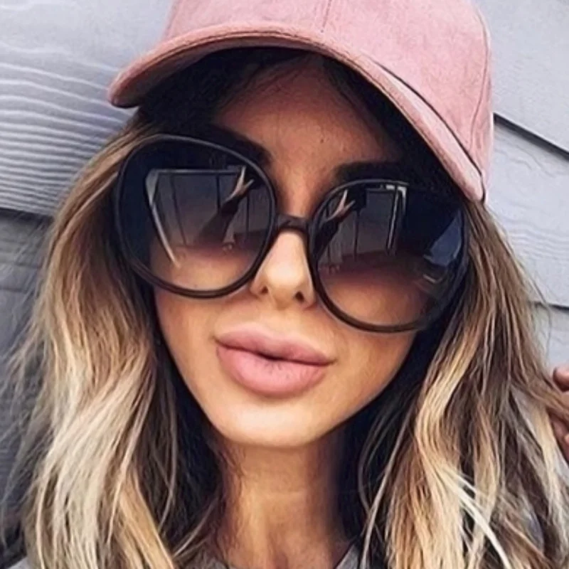 

Women Round Sunglasses 2021 Oversized Sun Glasses for Women Vintage Big Sun Glasse Female Outdoor Shades Fashion UV400 YABANA