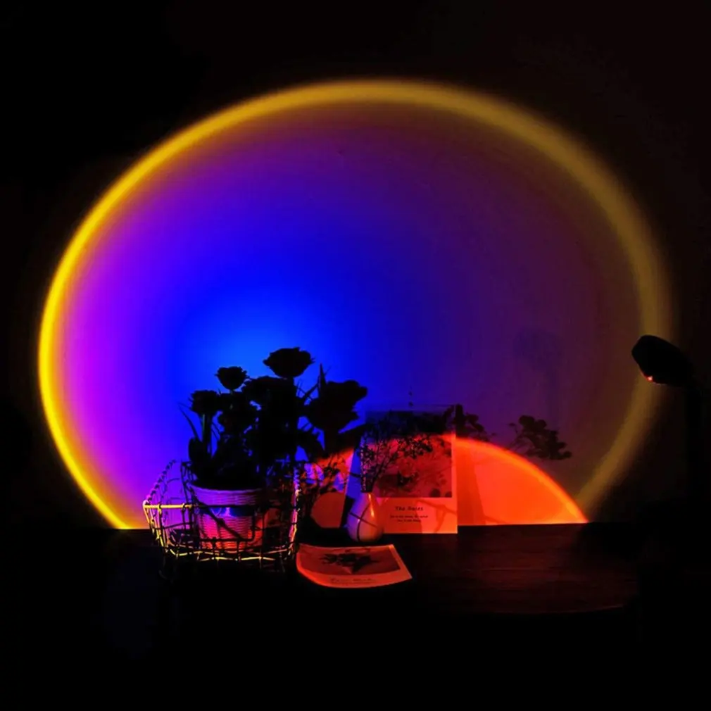

Sunset Projection Lamp Night Light Projector LED Floor Lamp Rainbow Light For Bedroom Home Decor For Kids Adults
