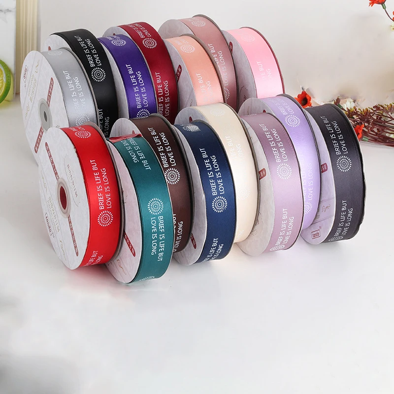 Атласные ленты 5 ярдов Рождественская лента с рисунком для украшения свадебных