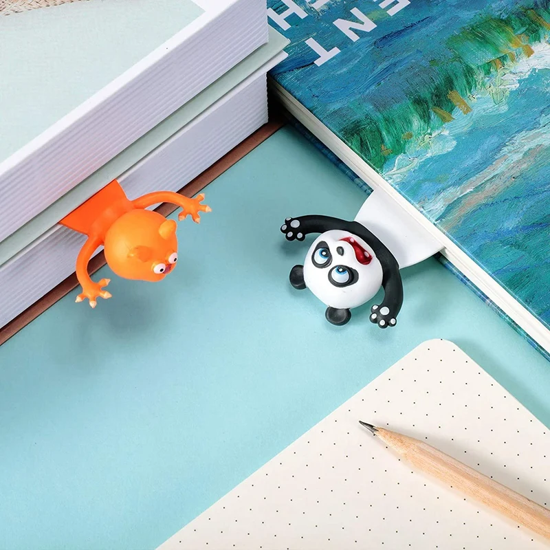 

2Pcs Animal Bookmarks 3D Stereo Cartoon Lovely Bookmark Novelty Funny Student Stationery Gift Bookmark for Kids