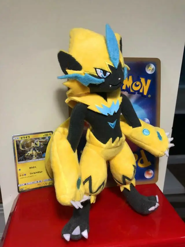 Оригинальная новая официальная плюшевая кукла Poken Zeraora игрушка тыкать солнце
