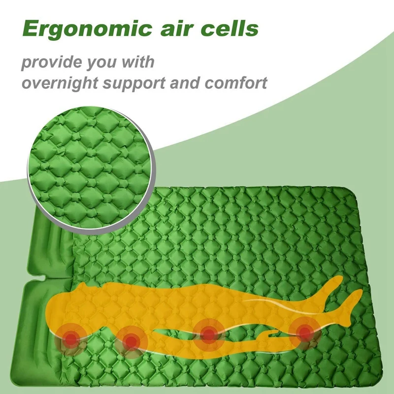 Preço Ultraleve Dupla Almofada De Dormir Para Acampamento Com 2 Travesseiros Conforto Dormir Almofada Portátil Para Tenda Mochila Caminhadas