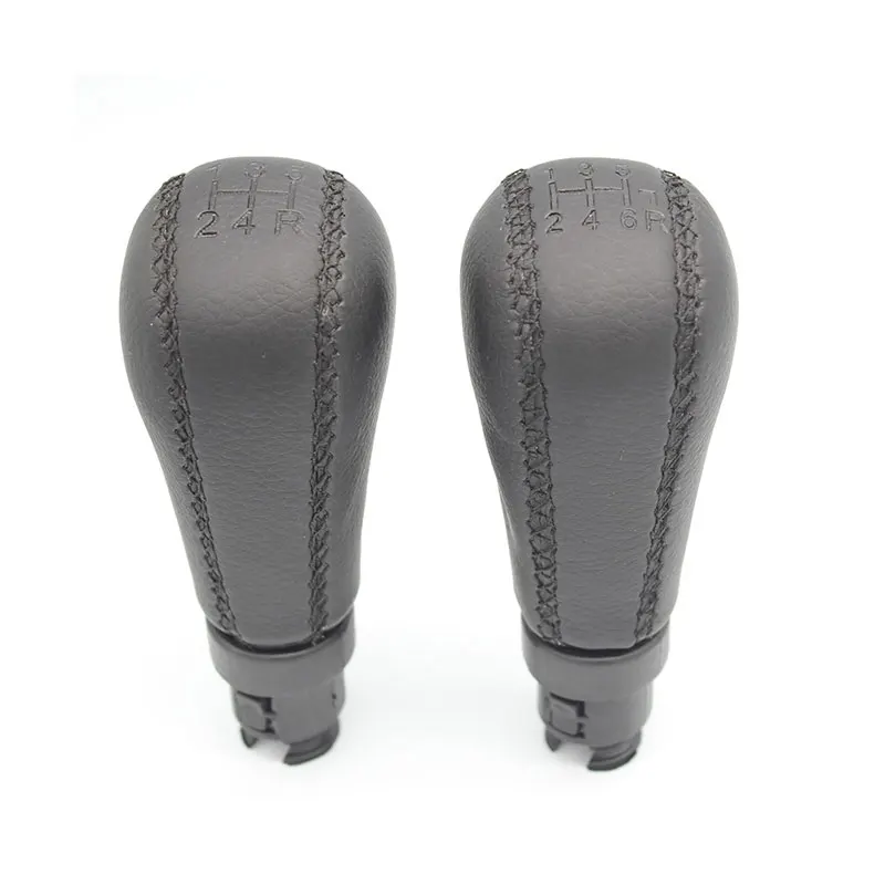 1Pc Car Gear Shift Knob Sewing Leather 5/6 Manual Lever Handball For Volvo S60 S80 V70 XC70 Accessories |
