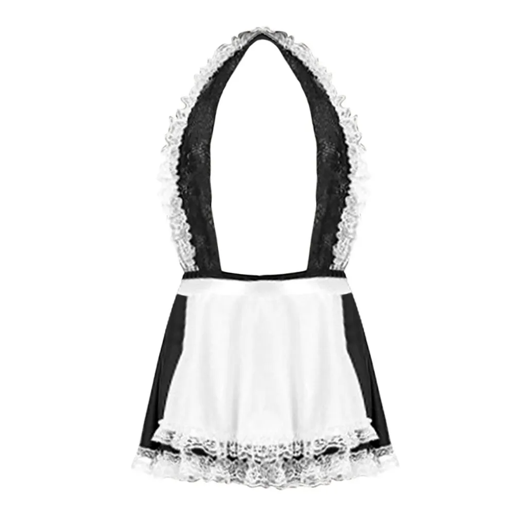 

Sexy Lingerie Women Maid Uniform Costumes Role Play Ladies Sexy Underwear Langerie Babydoll White Lace Erotic Porno Lenceria