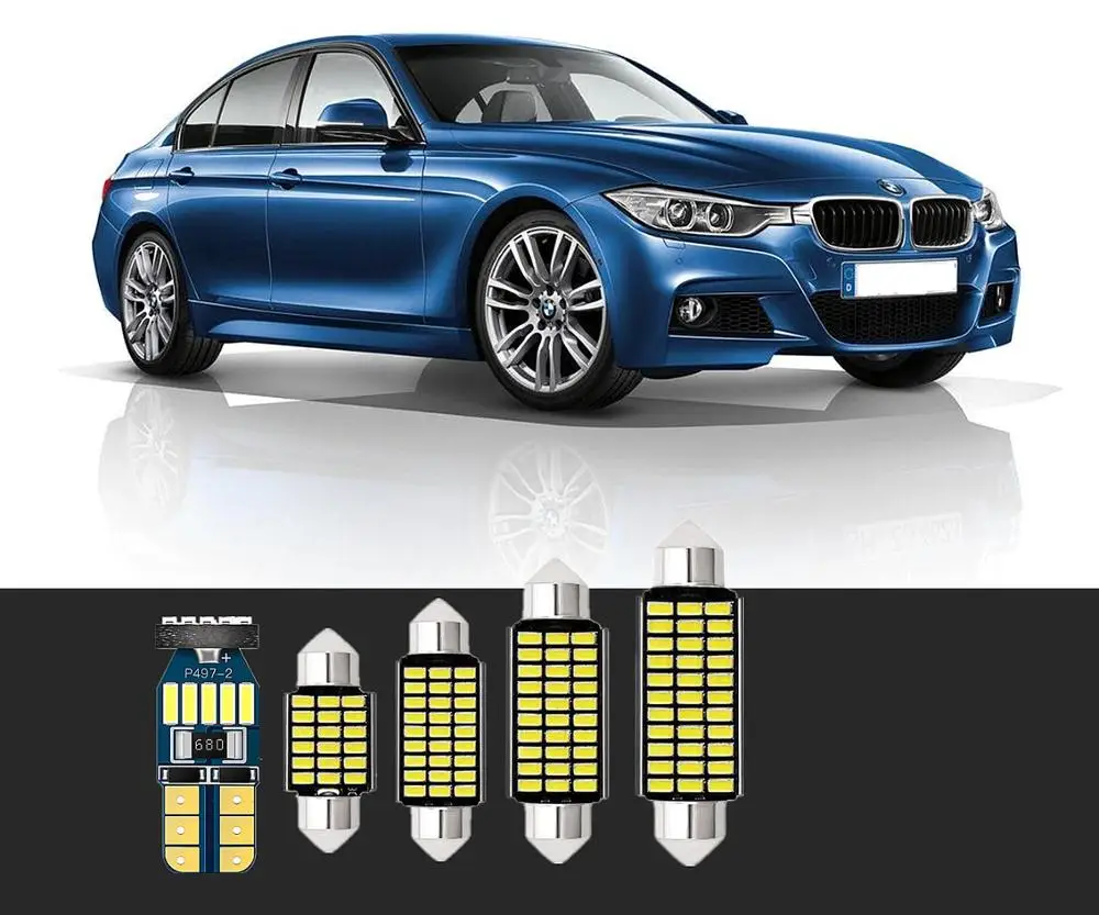 6 шт. Автомобильные светодиодные лампы T10 и 36 для BMW 120i 318i 323i 528i 325i 328d 335is 435i 520i 530xi I3 I8