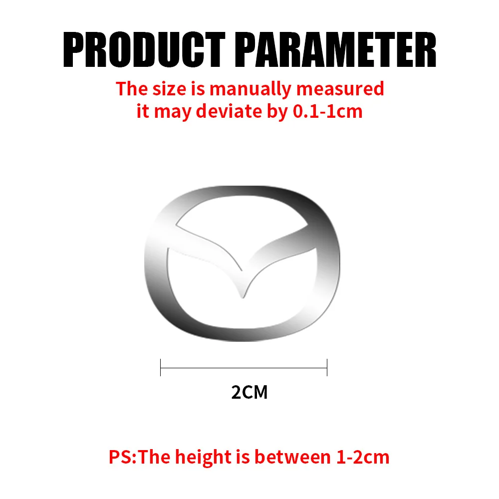 10pcs 3D Car Styling Interior Nickle Stickers Badges Auto Decoration For Mazda 2 3 5 6 Axela Atenza Allegro CX3 CX5 CX7 CX9 CX30 - купить по