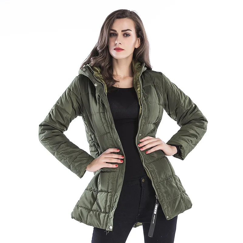 Женская Осенняя куртка ALALY 2020 на молнии с капюшоном Женское зимнее хлопковое