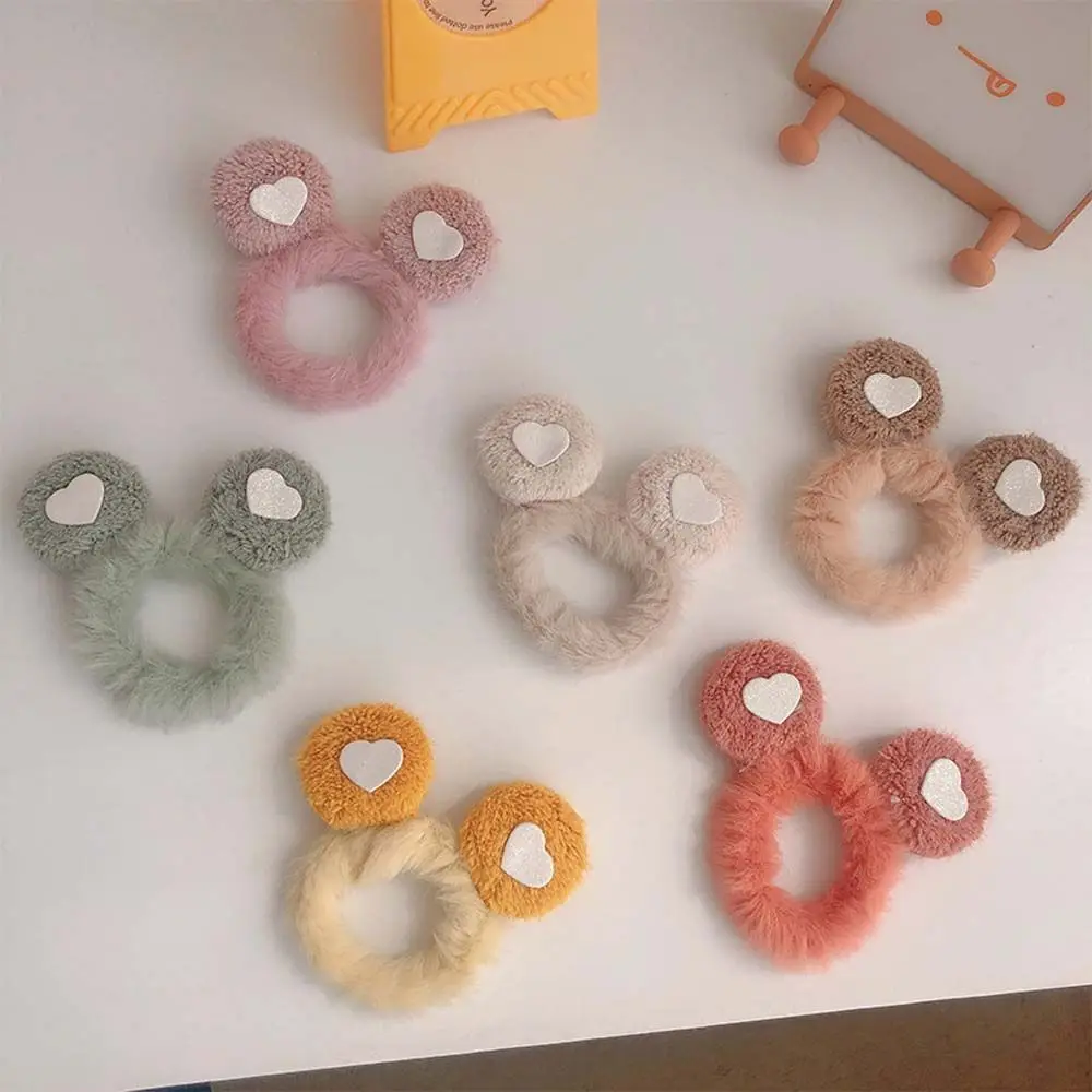 

Korean Style Cute Plush Cat Ears Hair Rope Baby Girls Hair Scrunchie Girls Elastic Hair Band Hair Ring Girls Hair accessories