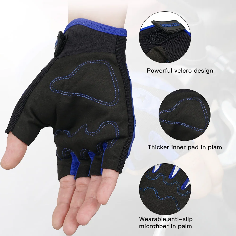 Перчатки велосипедные PRO BIKER без пальцев дышащие для BMX MX ATV езды на