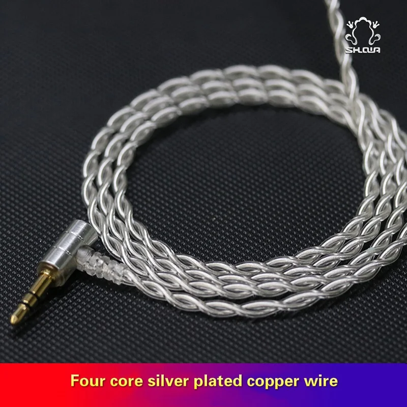 2PIN 0,78 MMCX медные посеребренные наушники Обновленная линия HIFI наушники кабель для um3x w4r um18 ue11 ue18 en700 en700pro en5
