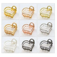 retro hollow alloy heart hair clips large size bathing disk hair claws hair accessories