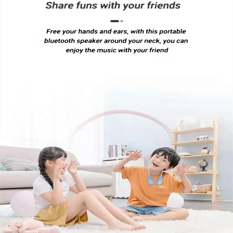2021 Hanging Neck Wireless Bluetooth Speaker Gift Mini Stereo Portable Outdoor Subwoofer Comfortable To Wear | Электроника