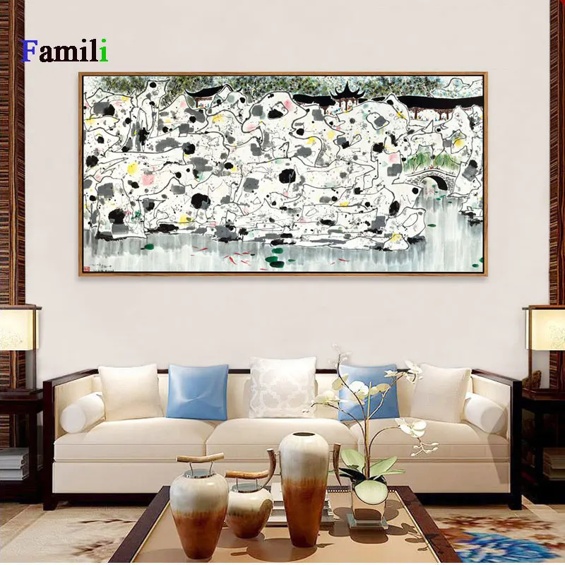Wu Guanzhong простые расписные копии произведений современной китайской декоративной