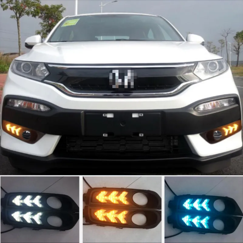 1 пара для Honda XRV XR-V HRV 2015-2017 Светодиодный дневной светильник DRL Дневной переднего
