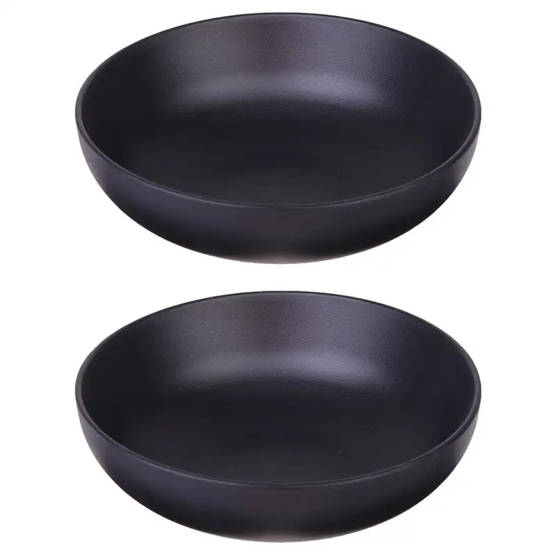 

Melamine Bowl Tableware Japanese Style Ramen Bowl Imitation Porcelain Noodle Container Porridge Rice Soup Black Bowl Dinnerware