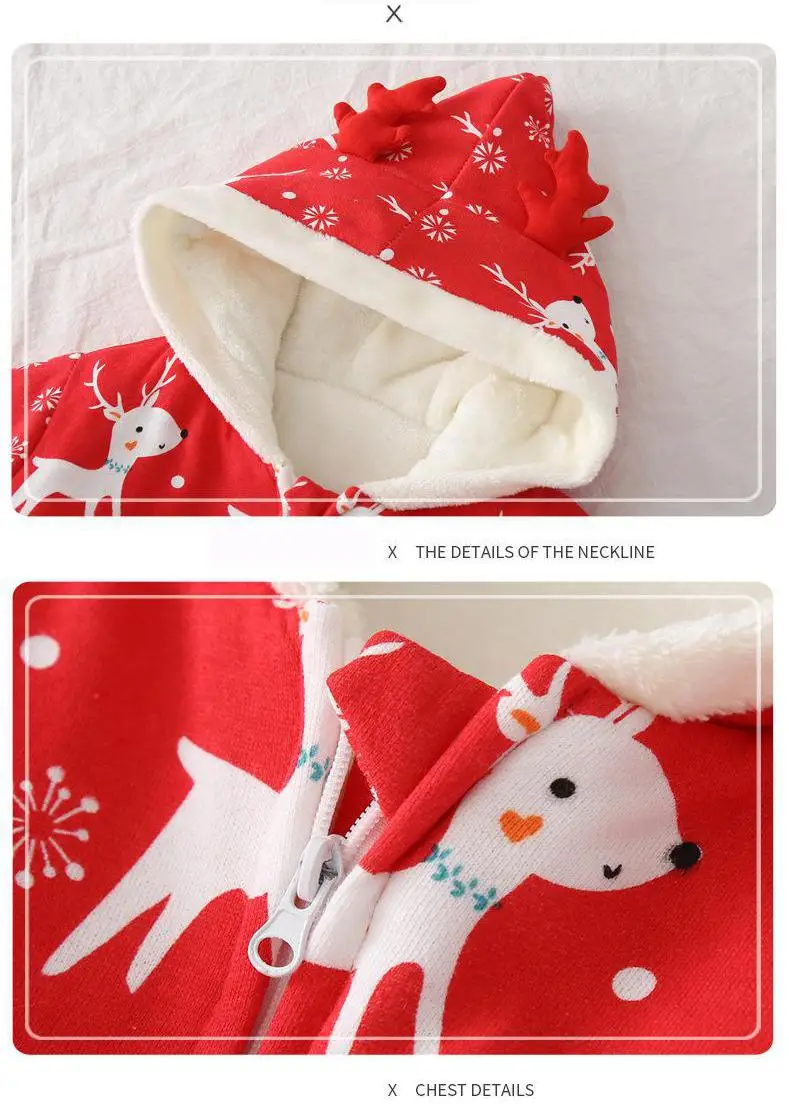 Детский Теплый комбинезон с капюшоном зимний мультяшным рисунком для