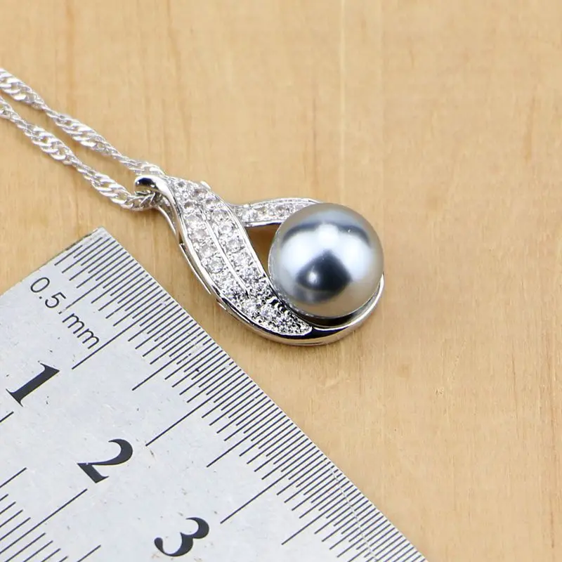 Женский ювелирный комплект из колье и серёг серебра 925 пробы |