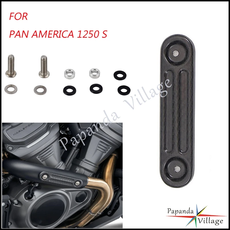 

Motorcycle Carbon Fiber Exhaust Shield Insert Cover Protector For HARLEY PAN AMERICA 1250 S PA1250 S PANAMERICA1250 2021-Later