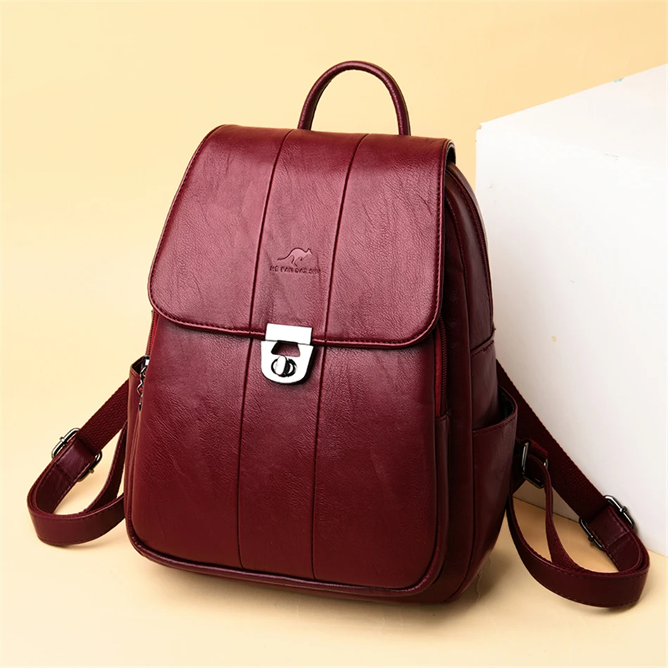 Модный роскошный женский рюкзак с текстурным замком школьные ранцы из мягкой