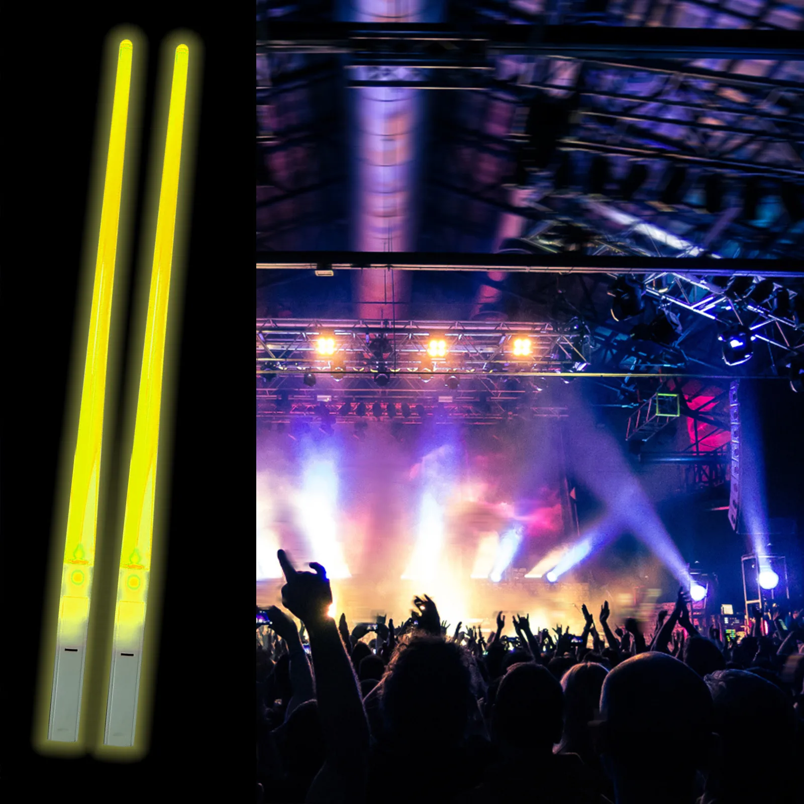 1 Pair LED Light-emitting Stick Chopsticks Restaurant Toys Gifts Creative Concert Glow Kitchen Dinning Room Party Portable | Дом и сад