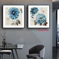 luxury canvas quote wall picture board floral modern set 2 square home decoration for bedroom hot sale nice designs
